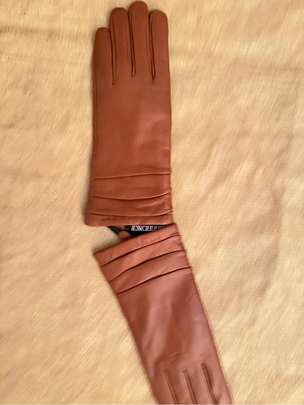 Leather with cashmire lining